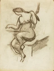 Nu feminino sentado