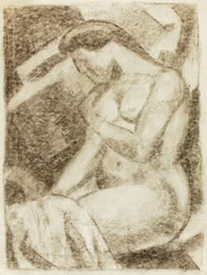 Nu feminino sentado