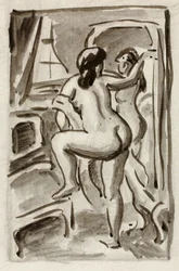 Dois nus femininos em pé