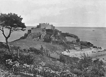 Castelo de Mont Orgueil, Jersey, c1896