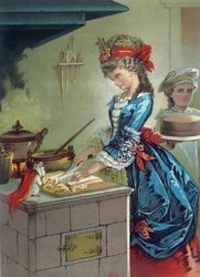 Na cozinha, ilustração de &39;O Quebra-Nozes&39; de ETA Hoffman (1776-1822) 1883