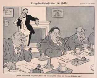 Kriegsberichterstatter im Felde: Correspondentes de guerra no terreno