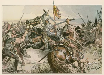 Albert Achilles na batalha contra Nuremberg em 1449.