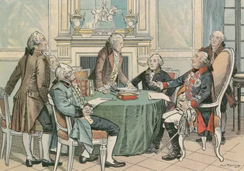 Frederico Guilherme II, rei da Prússia (1744-1797) em uma consulta sobre o Código Civil Geral Prussiano (por volta de 1790)