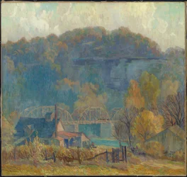 O Penhasco da Manhã, Ozarks (óleo sobre tela)