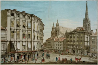 O Stock-im-Eisen-Platz em Viena