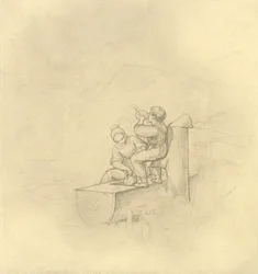 Am Brunnen, meados do século XIX, c1924.