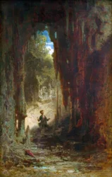 O mineralogista na gruta