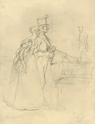 O encontro, meados do final do século XIX, c1924.