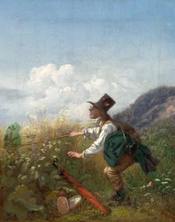 O botânico apanhador de borboletas, c. 1837