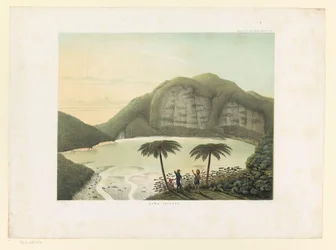 Vista da cratera do lago Kawah Putih
Kawa Patoeha (título sobre o objecto)
Atlas da obra de Java (título da série sobre o objecto)
Atlas de placas contendo onze cenas pitorescas pertencentes à obra Java, a sua forma, disposição das plantas e construção 