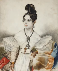 Apollonia Apollinaria Mikhailovna Vielgorskaya 1818-1887, década de 1830.