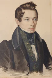 Retrato de Sergei Fyodorovich Plautin 1798-1881, década de 1830.