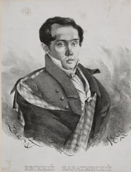 Retrato do poeta Yevgeny Abramovich Baratynsky 1800-1844, 1828.