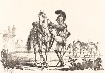 Carabinier montando um cavalo