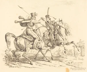 Hussard golpeando um cosaco