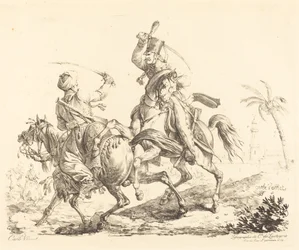 Hussard atacando um mameluco