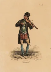 Cantor de rua de "Les Cris de Paris