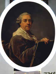 Auto-retrato. Pintura de Carl Van Loo (1705-1765). Óleo sobre tela, 87,5 x 71,5 cm