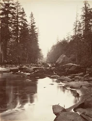 Merced River, Yosemite, ca. 1872, impresso ca. 1876.