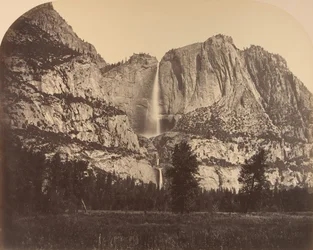 2637 pés. Yosemite Fall, vista frontal, 1861.