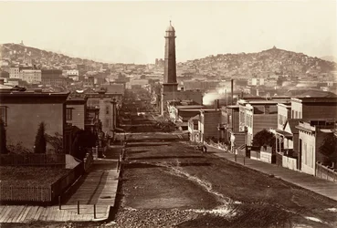 First Street, San Francisco, 1864, impresso ca. 1876.