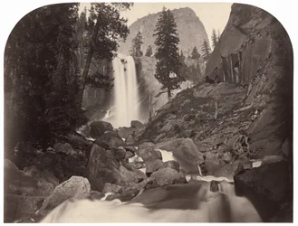 Piwyac, Queda Vernal, 300 pés, Yosemite, 1861 (foto)