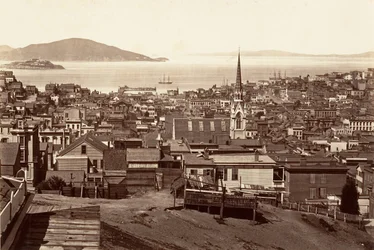 San Francisco, da Califórnia e Powell Street, 1864, impresso ca. 1876.
