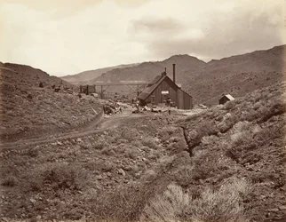Sutro Tunnel Shaft No. 3, 1875, impresso ca. 1876.