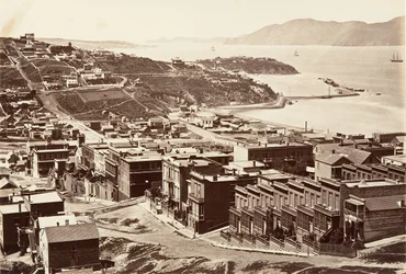 O Golden Gate, 1868-69, impresso ca. 1876.