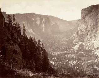 Vale de Yosemite de Glacier Point, ca. 1872, impresso ca. 1876.