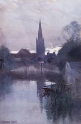 Salisbury ao anoitecer