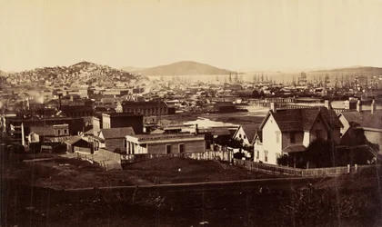 [Frente da cidade a partir de Rincon Hill em 1860]