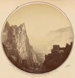 Vista para baixo do vale a partir de Union Point, Yosemite
