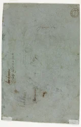 Esboço do verso da cabeça de uma criança, c. 1586.