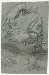 Estudos de Mãos Reto, c. 1586.