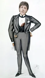 Cartum de Oscar Wilde (1854 - 1900) de Carlo Pellegrini (1839 - 1889) - na "Vanity Fair" em 24 de maio