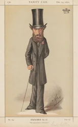 Vanity Fair: Estadistas No. 67 O representante do Romance, 1870.