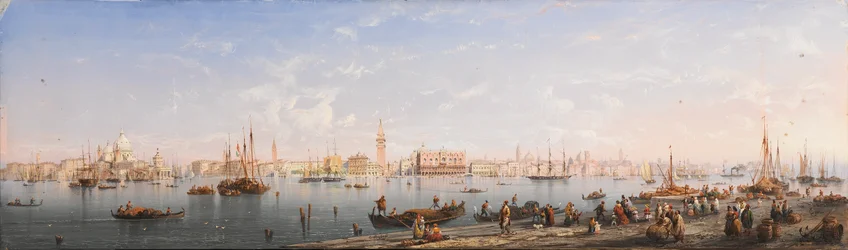 Vista panorâmica de Veneza (têmpera sobre papel)