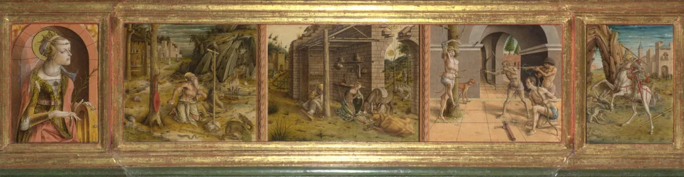 Predella de La Madonna della Rondine A Madonna da andorinha, depois de 1490