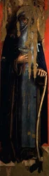 Santo Antônio Abade, painel à esquerda do segundo tríptico do Valle Castellamo (tempera no painel)