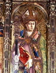 Santo Emídio, detalhe do pólipo Sant