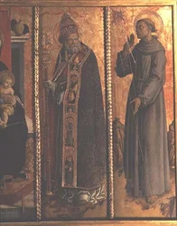 São Silvestre e São Francisco, detalhe do políptico de San Silvestro
