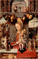 Virgin of Passion Detrempe sobre madeira por Carlo Crivelli (1430/35-1494/1500) 1460 aproximadamente Dim. 71x48 cm Verona, Museo di Castelvecchio