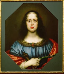 Vittoria della Rovere, filha de Federigo Ubaldo de Urbino, esposa do Grão-Duque Fernando II da Toscana, como Santa Catarina (óleo sobre tela)