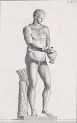 Estátua de um atleta masculino, 1734
