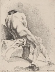 Estudo Acadêmico, visto de costas, 1725-75.