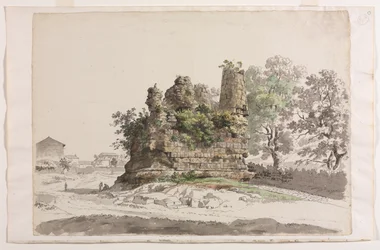 O chamado Sepulcro dos Irmãos Curiatii em Albano, com a Igreja da Madona ..., c 177