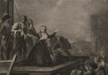 Madame Élisabeth de France, irmã do rei, perante a guilhotina em 10 de maio de 1794, c. 1795