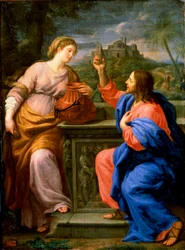 Cristo e a samaritana junto ao poço de Jacó, c. século XVII